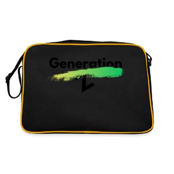 Generation Z - Retro Tasche - Schwarz/Gold - Hinten