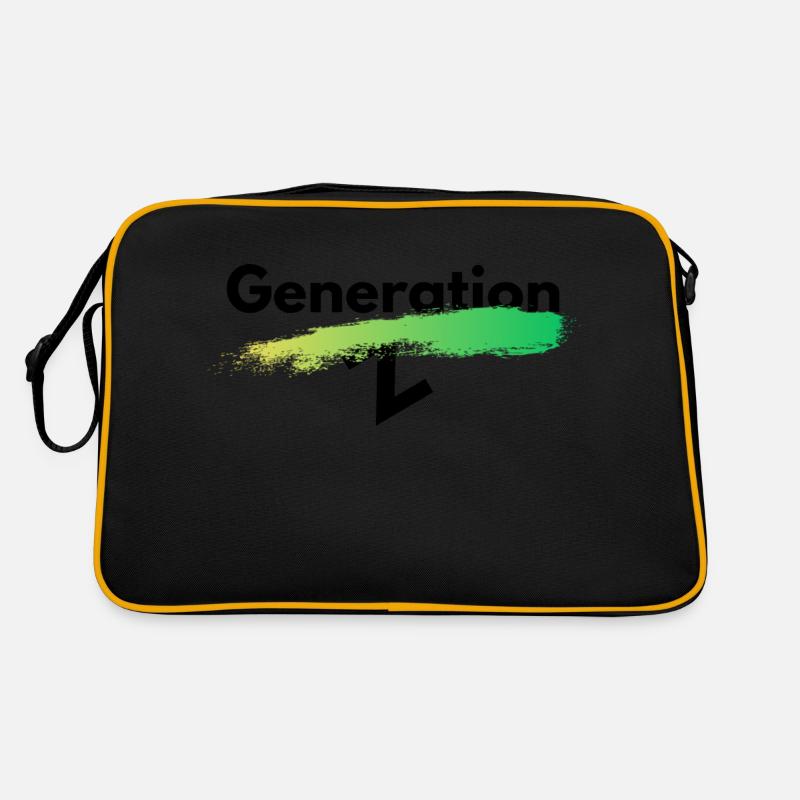 Generation Z - Retro Tasche - Schwarz/Gold
