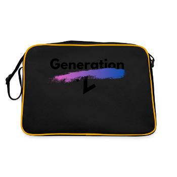 Generation Z - Retro Tasche - Schwarz/Gold - Hinten