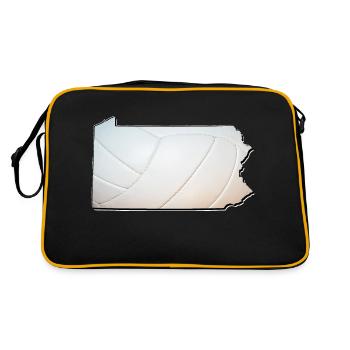Volleyball in the Pennsylvania State Map - Retro Bag - black/gold - Back