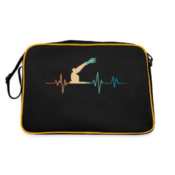 Retro Heartbeat Roboterarm - Retro Tasche - Schwarz/Gold - Hinten