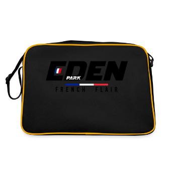 eden park tee shirt avec blanc texe - Sac Retro - noir/or - Dos