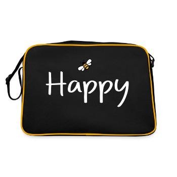 Sois heureux - Sac Retro - noir/or - Dos