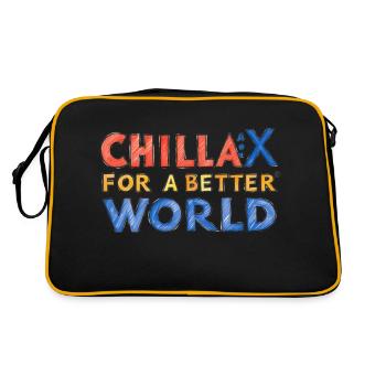 Chillax - Retro Tasche - Schwarz/Gold - Hinten