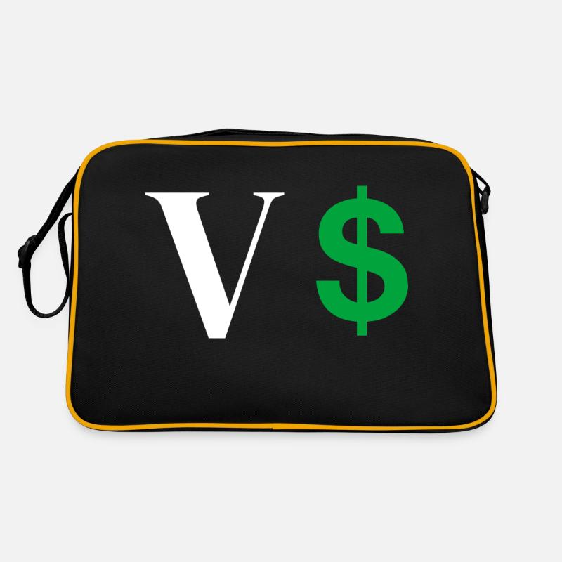 Buchstabe v Dollar Retro Tasche