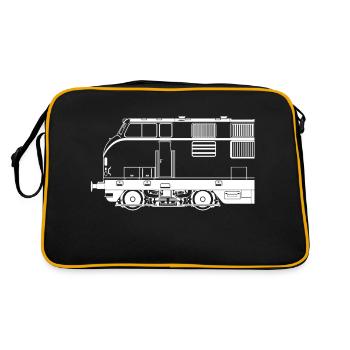 BR 221 line half white - Retro Bag - black/gold - Back