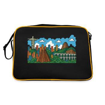 Rio de Janeiro City - Retro Bag - black/gold - Back