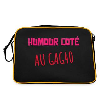 HUMOUR COTÉ AU GAG 40 ! - Sac Retro - noir/or - Dos