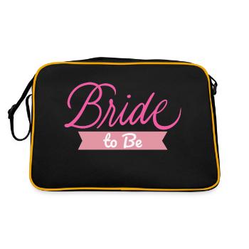 BRIDE TO BE Bridal Bachelorette Wedding Party Gift - Sac Retro - noir/or - Dos