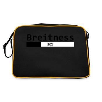 Breitness 30 - Retro Tasche - Schwarz/Gold - Hinten