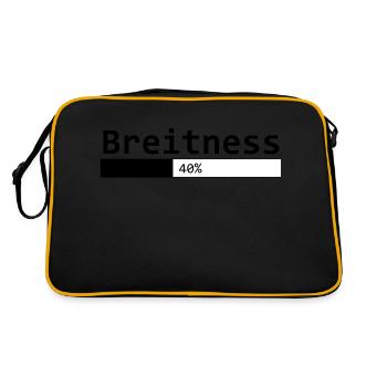 Breitness 40 - Retro Tasche - Schwarz/Gold - Hinten