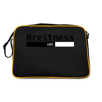 Breitness 60 - Retro Tasche - Schwarz/Gold - Hinten