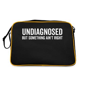 Undiagnosed but Something Ain’t Right - Retro Bag - black/gold - Back