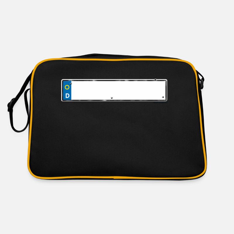 geburtstagnummernschild Retro Tasche