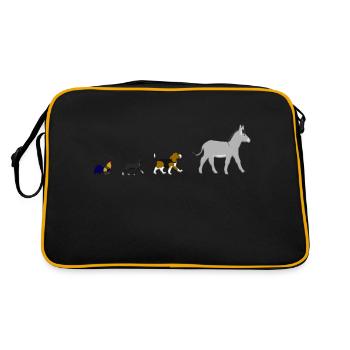 Chien, chat, coq, âne - Sac Retro - noir/or - Dos
