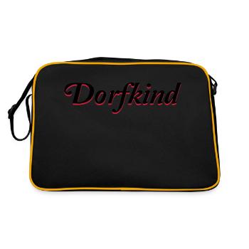 dorfkind - Retro Tasche - Schwarz/Gold - Hinten