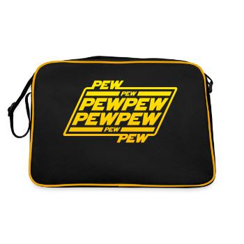 Pew Pew Pew - Retro Bag - black/gold - Back
