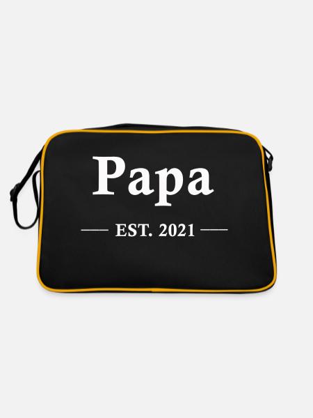 Funny naughty original dad father's day - Retro Bag - black/gold - Back