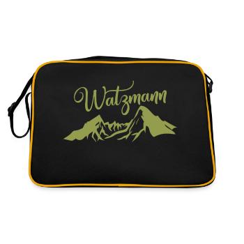 Watzmann vintage ByTheManzanitas - Retro Tasche - Schwarz/Gold - Hinten
