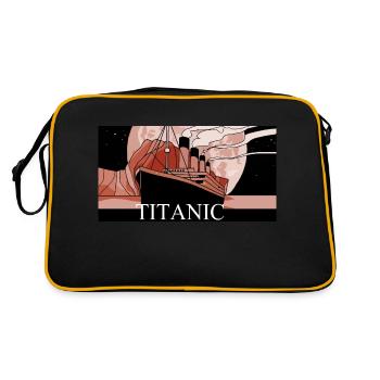 Titanisch - Retro Tasche - Schwarz/Gold - Hinten