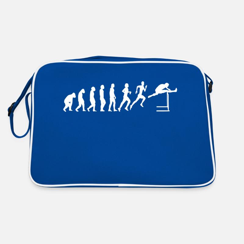 Hürdenlauf Leichtathletik Hürdenläufer Evolution Retro Tasche