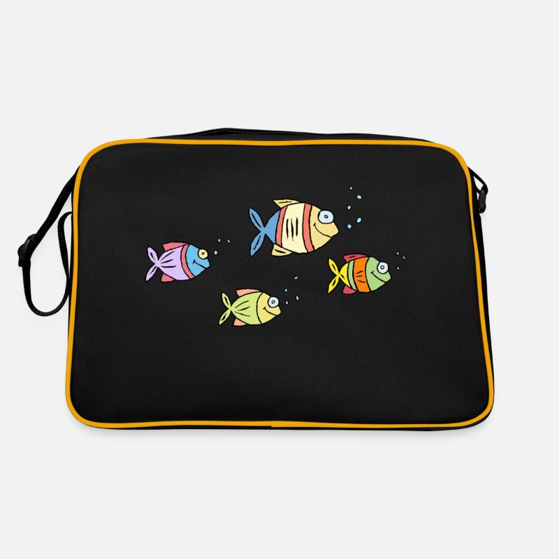 Poisson Cichlide Eau Mer Graffiti Dessin Sac Retro