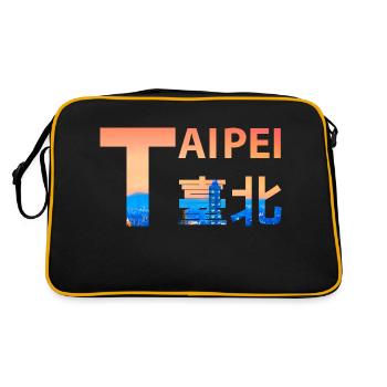 Taipei - Retro Tasche - Schwarz/Gold - Hinten