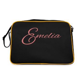 Name Emelia - Retro Bag - black/gold - Back