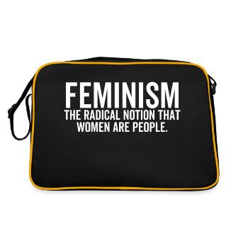 Féminisme La notion radicale que les femmes sont des personnes - Sac Retro - noir/or - Dos