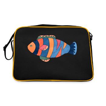 Poisson - Sac Retro - noir/or - Dos