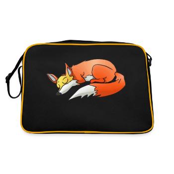 Sleeping Fox Sleeping Shirt Fox Lover - Retro Bag - black/gold - Back