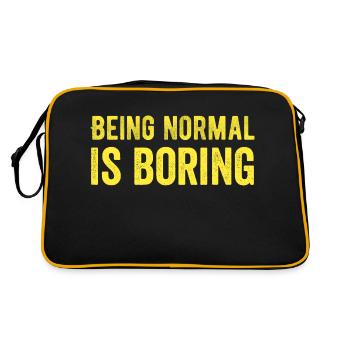 Being normal is boring - Retro Bag - black/gold - Back