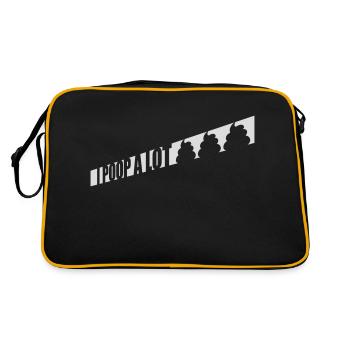 I poop a lot - Retro Bag - black/gold - Back