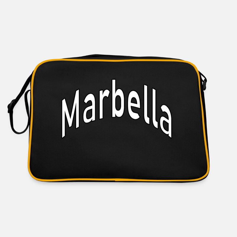 Marbella - Retro Tasche - Schwarz/Gold