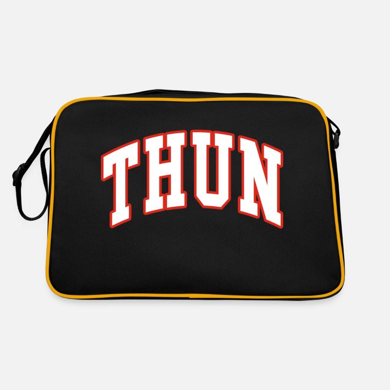 Thun - Retro Tasche - Schwarz/Gold