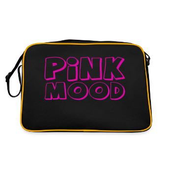Pink Mood - Retro Tasche - Schwarz/Gold - Hinten