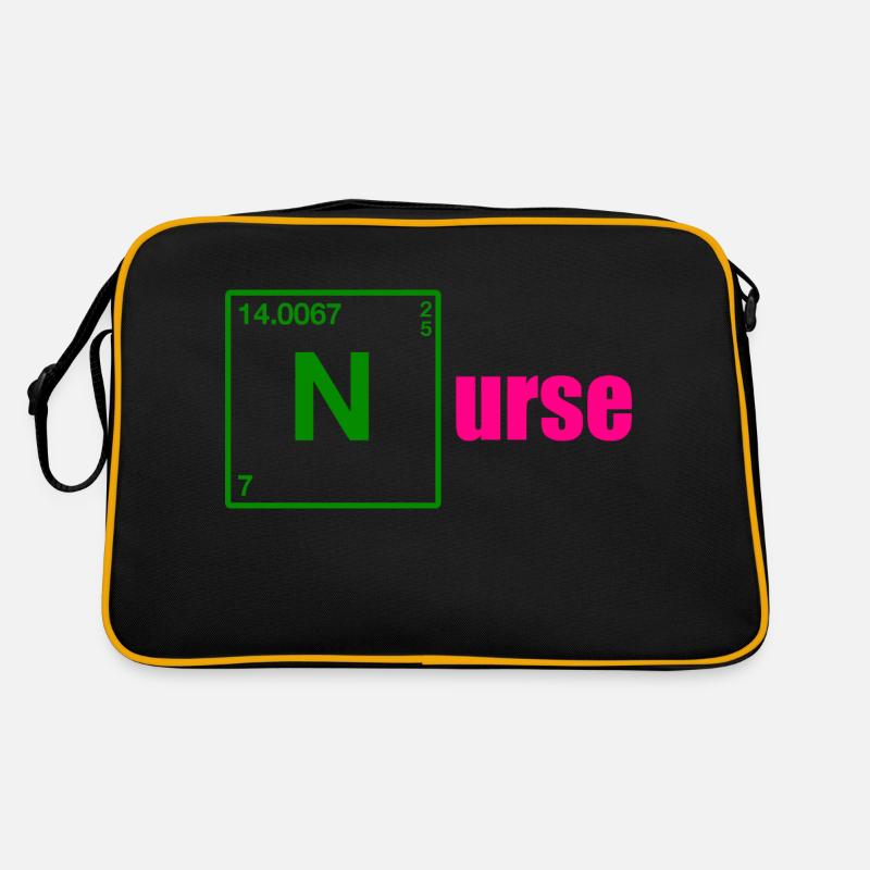 Nurse Gift pink - Retro Bag - black/gold