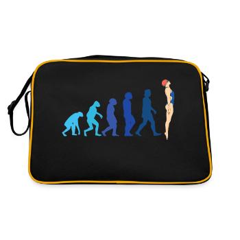 Schwimmerin Evolution Schwimmbad Wassersport - Retro Tasche - Schwarz/Gold - Hinten