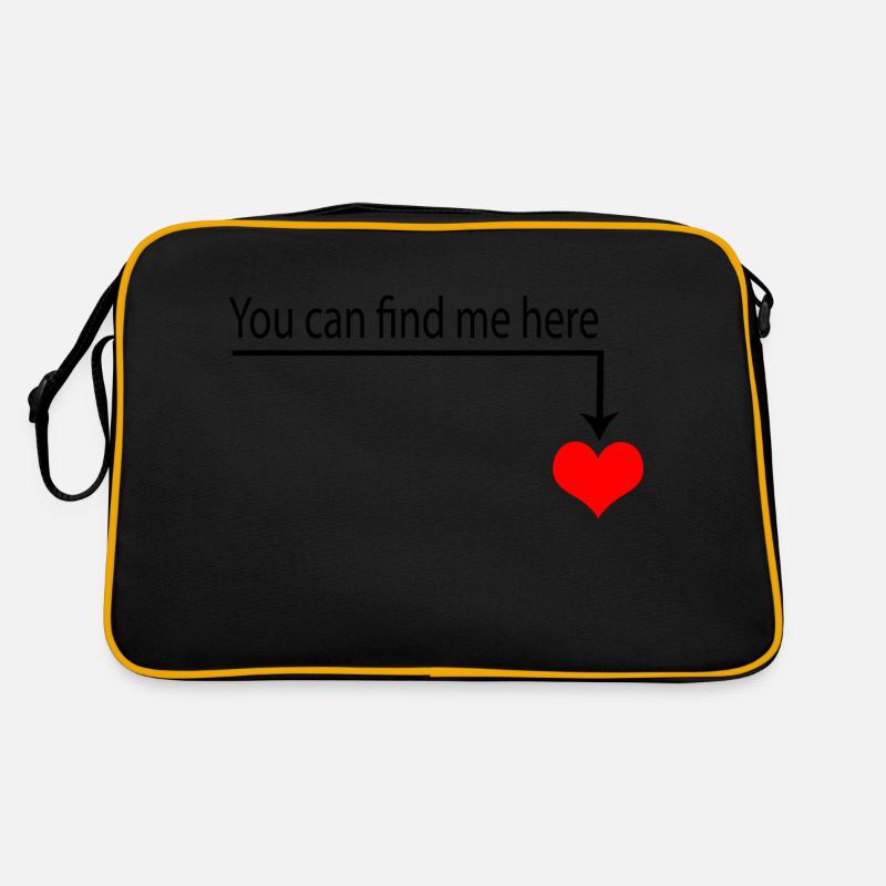 Rotes Herz Geschenkidee Retro Tasche