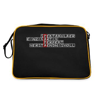 PAPA Crossword Puzzle - Father's Day/ Birthday - Retro Bag - black/gold - Back