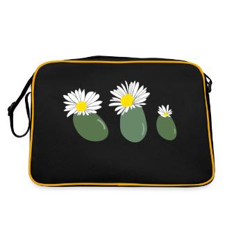 Fleur de lithops2 - Sac Retro - noir/or - Dos