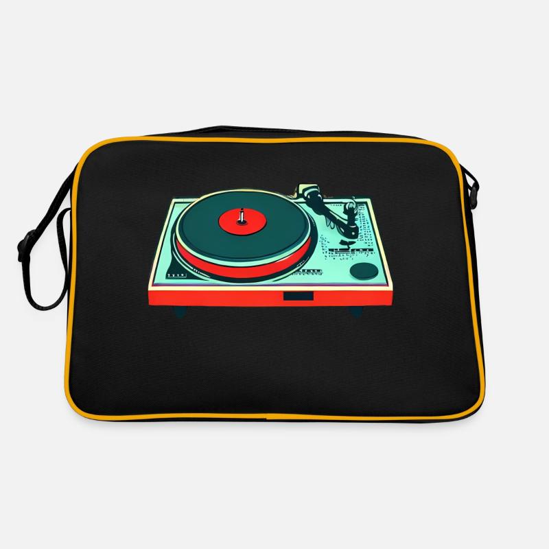 Platine colorée - Sac Retro - noir/or