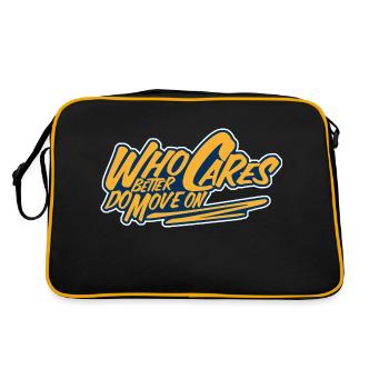 Who Cares Do Better Move On - Retro Bag - black/gold - Back