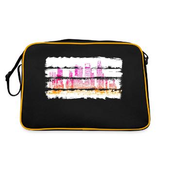 City usa illinois america travel united states - Retro Bag - black/gold - Back