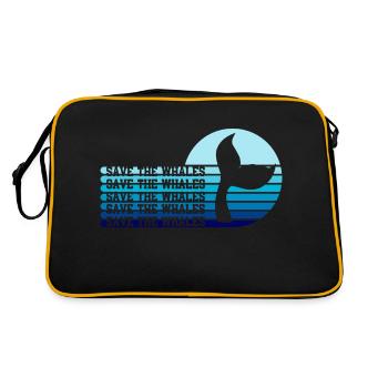 Save the whales - Sac Retro - noir/or - Dos