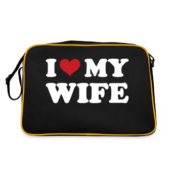 I Heart My Wife - Retro Bag - black/gold - Back