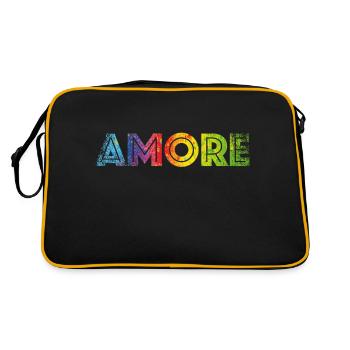 AMORE colours speckled - Retro Bag - black/gold - Back