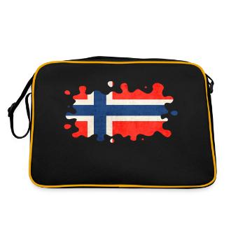 Norvège Norvège Drapeau Scandinavie Norden Tor Viking - Sac Retro - noir/or - Dos