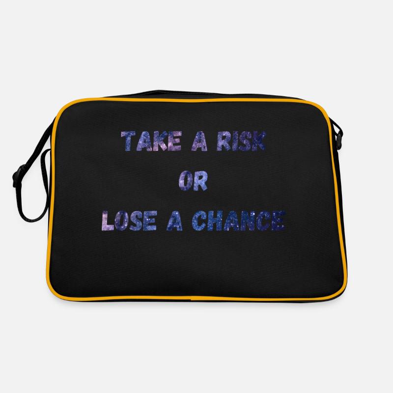 Take a risk or lose a chance Retro Bag