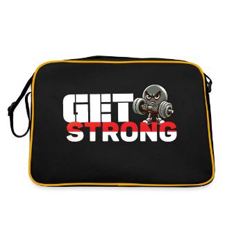 Get Strong - Retro Bag - black/gold - Back